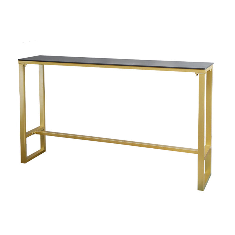 Stone Top Bar Stool Table Glam Style Pub Table with Gold Legs Clearhalo 'Bar Furniture' 'Bar Tables' 'bar_tables' 'furn' 'furn_bar_tables' 'Furniture' 'Kitchen & Dining Furniture' 7500332