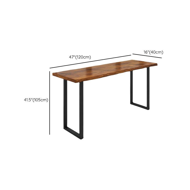 Indoor Industrial Bar Dining Table Rectangle Pine Wood Bar Table Clearhalo 'Bar Furniture' 'Bar Tables' 'bar_tables' 'furn' 'furn_bar_tables' 'Furniture' 'Kitchen & Dining Furniture' 7500396