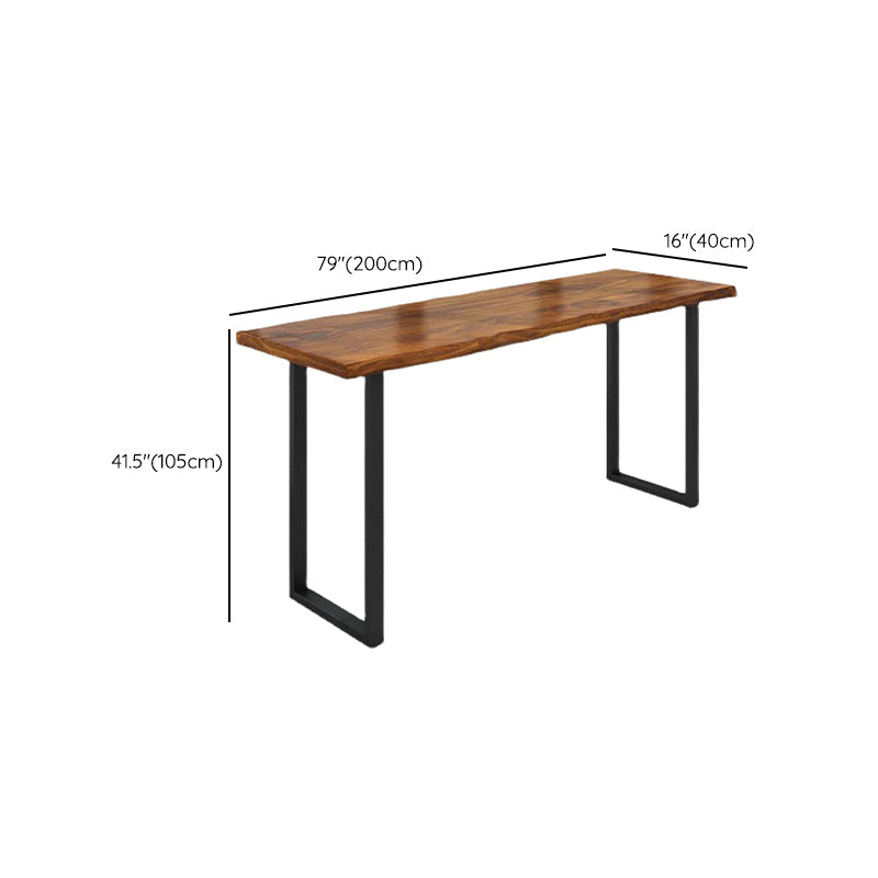Indoor Industrial Bar Dining Table Rectangle Pine Wood Bar Table Clearhalo 'Bar Furniture' 'Bar Tables' 'bar_tables' 'furn' 'furn_bar_tables' 'Furniture' 'Kitchen & Dining Furniture' 7500400