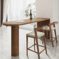 Double Pedestal Counter Height Dining Table Brown Counter Wine Table Clearhalo 'Bar Furniture' 'Bar Tables' 'bar_tables' 'furn' 'furn_bar_tables' 'Furniture' 'Kitchen & Dining Furniture' 7500403