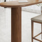 Double Pedestal Counter Height Dining Table Brown Counter Wine Table Clearhalo 'Bar Furniture' 'Bar Tables' 'bar_tables' 'furn' 'furn_bar_tables' 'Furniture' 'Kitchen & Dining Furniture' 7500413