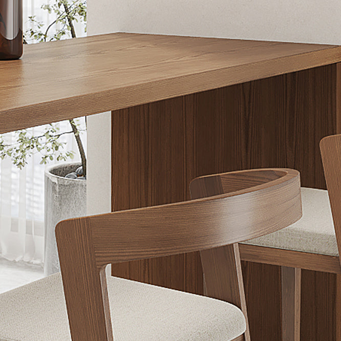 Double Pedestal Counter Height Dining Table Brown Counter Wine Table Clearhalo 'Bar Furniture' 'Bar Tables' 'bar_tables' 'furn' 'furn_bar_tables' 'Furniture' 'Kitchen & Dining Furniture' 7500414