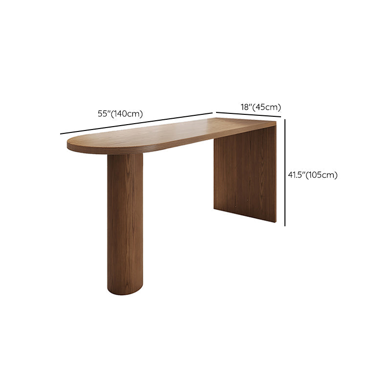Double Pedestal Counter Height Dining Table Brown Counter Wine Table Clearhalo 'Bar Furniture' 'Bar Tables' 'bar_tables' 'furn' 'furn_bar_tables' 'Furniture' 'Kitchen & Dining Furniture' 7500419
