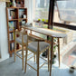 Contemporary Bar Height Pub Table Natural Oak Pub Height Dining Table Clearhalo 'Bar Furniture' 'Bar Tables' 'bar_tables' 'furn' 'furn_bar_tables' 'Furniture' 'Kitchen & Dining Furniture' 7500442