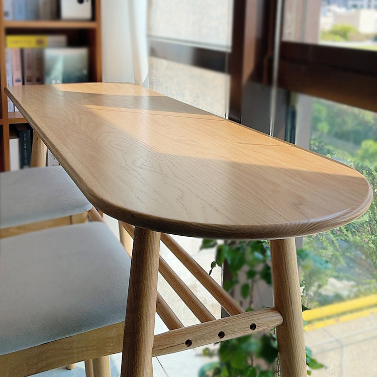 Contemporary Bar Height Pub Table Natural Oak Pub Height Dining Table Clearhalo 'Bar Furniture' 'Bar Tables' 'bar_tables' 'furn' 'furn_bar_tables' 'Furniture' 'Kitchen & Dining Furniture' 7500443