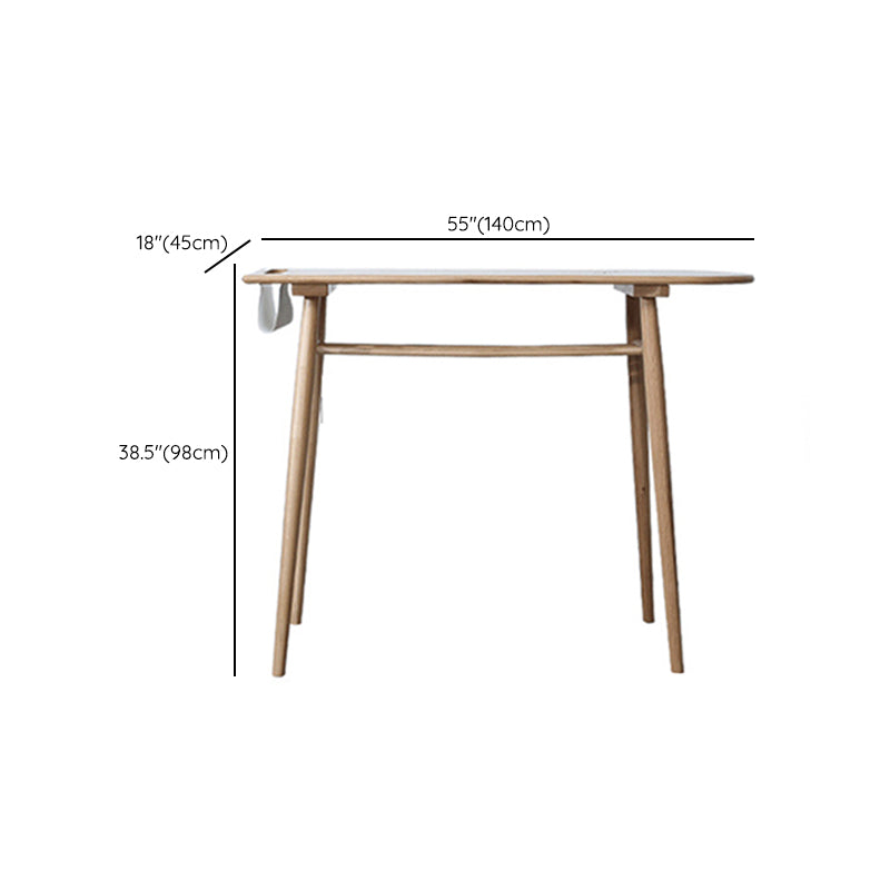 Contemporary Bar Height Pub Table Natural Oak Pub Height Dining Table Clearhalo 'Bar Furniture' 'Bar Tables' 'bar_tables' 'furn' 'furn_bar_tables' 'Furniture' 'Kitchen & Dining Furniture' 7500453