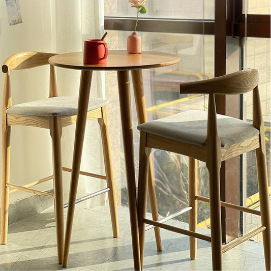 Indoor Modern Bar Dining Table Round Shape Solid Wood Bar Table Clearhalo 'Bar Furniture' 'Bar Tables' 'bar_tables' 'furn' 'furn_bar_tables' 'Furniture' 'Kitchen & Dining Furniture' 7500479