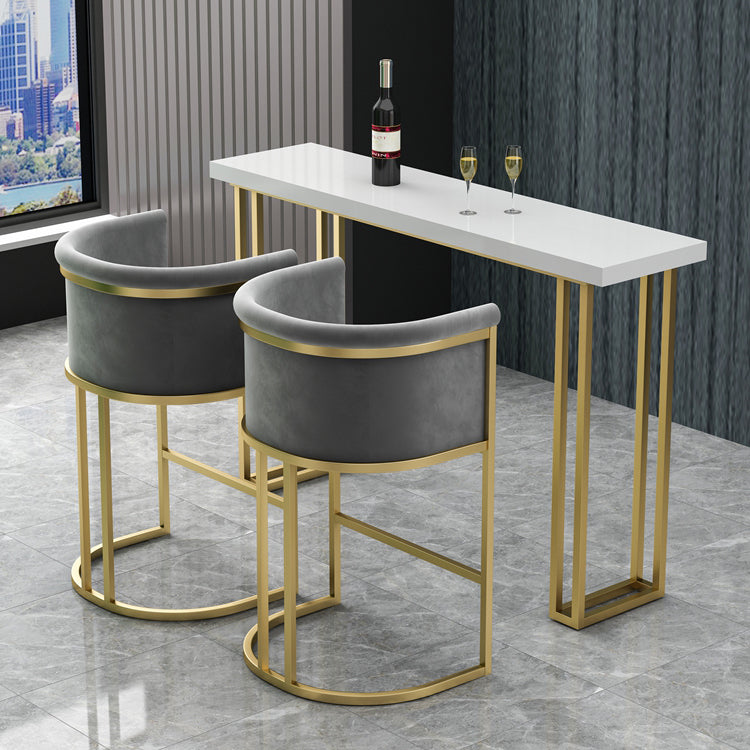 Rectangle Bistro Bar Height Cocktail Table Sled Pub Height Dining Table Clearhalo 'Bar Furniture' 'Bar Tables' 'bar_tables' 'furn' 'furn_bar_tables' 'Furniture' 'Kitchen & Dining Furniture' 7500489