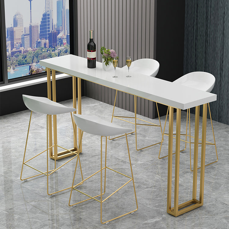 Rectangle Bistro Bar Height Cocktail Table Sled Pub Height Dining Table Clearhalo 'Bar Furniture' 'Bar Tables' 'bar_tables' 'furn' 'furn_bar_tables' 'Furniture' 'Kitchen & Dining Furniture' 7500492