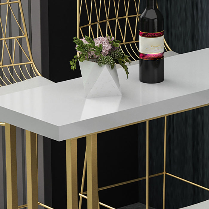 Rectangle Bistro Bar Height Cocktail Table Sled Pub Height Dining Table Clearhalo 'Bar Furniture' 'Bar Tables' 'bar_tables' 'furn' 'furn_bar_tables' 'Furniture' 'Kitchen & Dining Furniture' 7500494