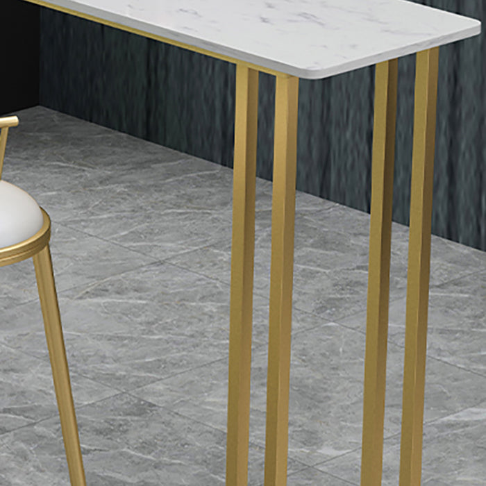 Rectangle Bistro Bar Height Cocktail Table Sled Pub Height Dining Table Clearhalo 'Bar Furniture' 'Bar Tables' 'bar_tables' 'furn' 'furn_bar_tables' 'Furniture' 'Kitchen & Dining Furniture' 7500497
