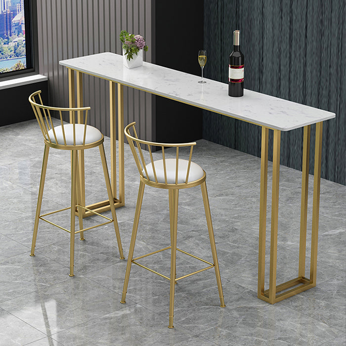 Rectangle Bistro Bar Height Cocktail Table Sled Pub Height Dining Table Clearhalo 'Bar Furniture' 'Bar Tables' 'bar_tables' 'furn' 'furn_bar_tables' 'Furniture' 'Kitchen & Dining Furniture' 7500498