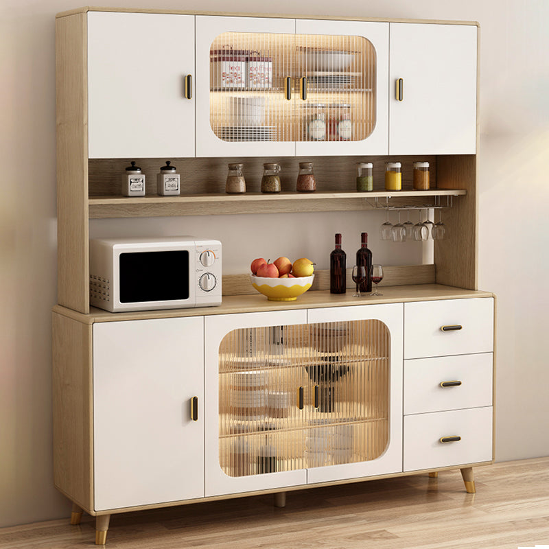 Sideboard in legno ingegnerizzato contemporaneo con illuminazione per sala da pranzo