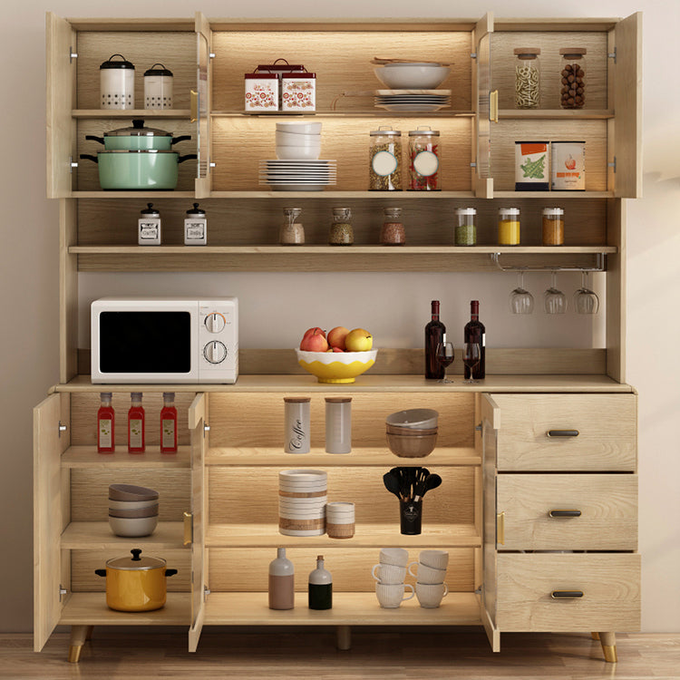 Sideboard in legno ingegnerizzato contemporaneo con illuminazione per sala da pranzo