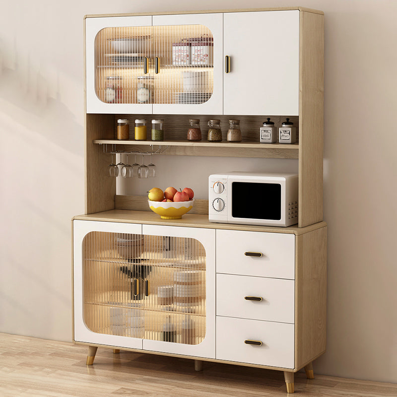 Sideboard in legno ingegnerizzato contemporaneo con illuminazione per sala da pranzo