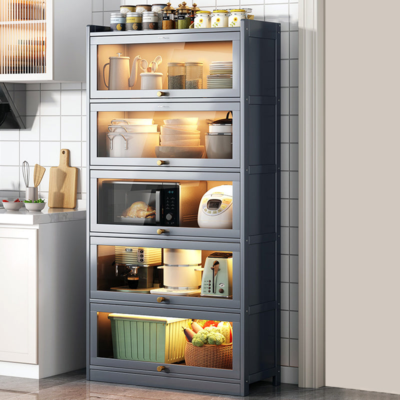 Sideboard di bambù contemporaneo di bambù con porte per sala da pranzo