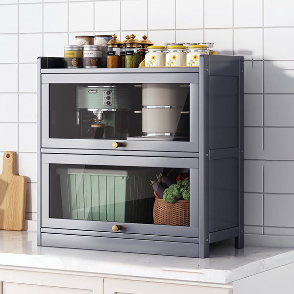 Sideboard di bambù contemporaneo di bambù con porte per sala da pranzo