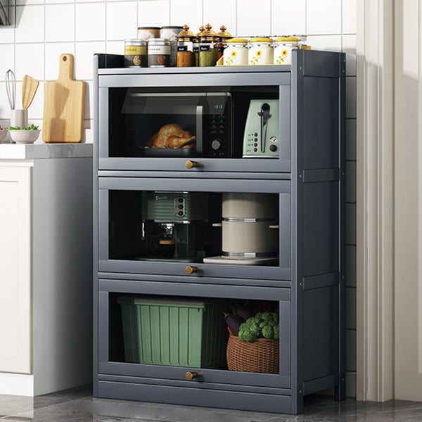 Sideboard di bambù contemporaneo di bambù con porte per sala da pranzo