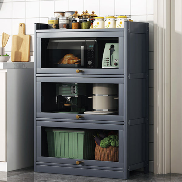 Sideboard di bambù contemporaneo di bambù con porte per sala da pranzo