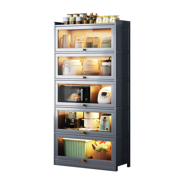 Sideboard di bambù contemporaneo di bambù con porte per sala da pranzo