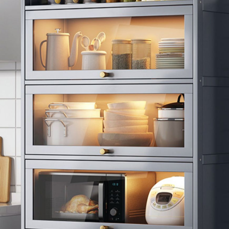 Sideboard di bambù contemporaneo di bambù con porte per sala da pranzo