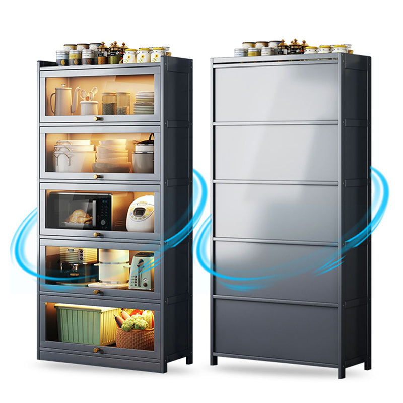 Sideboard di bambù contemporaneo di bambù con porte per sala da pranzo