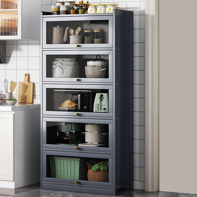 Sideboard di bambù contemporaneo di bambù con porte per sala da pranzo