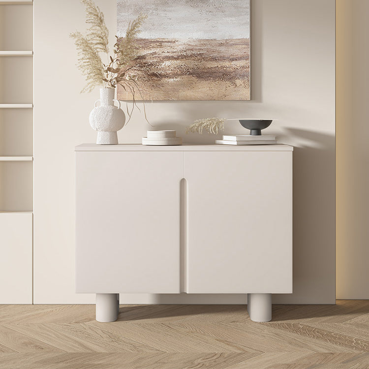 Servidor contemporáneo de comedor de madera de Faux Server con luces para el comedor