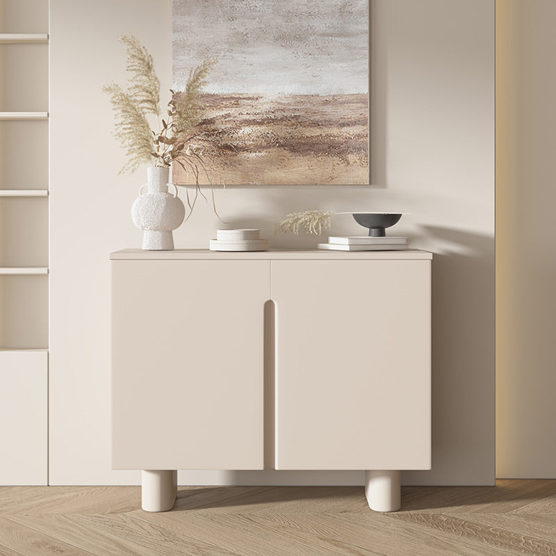 Servidor contemporáneo de comedor de madera de Faux Server con luces para el comedor