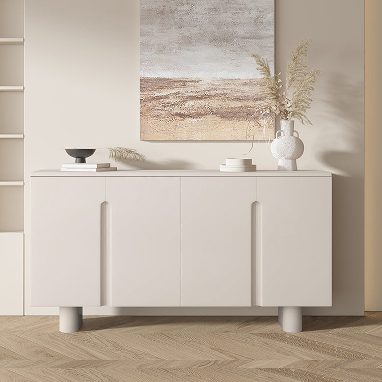 Servidor contemporáneo de comedor de madera de Faux Server con luces para el comedor