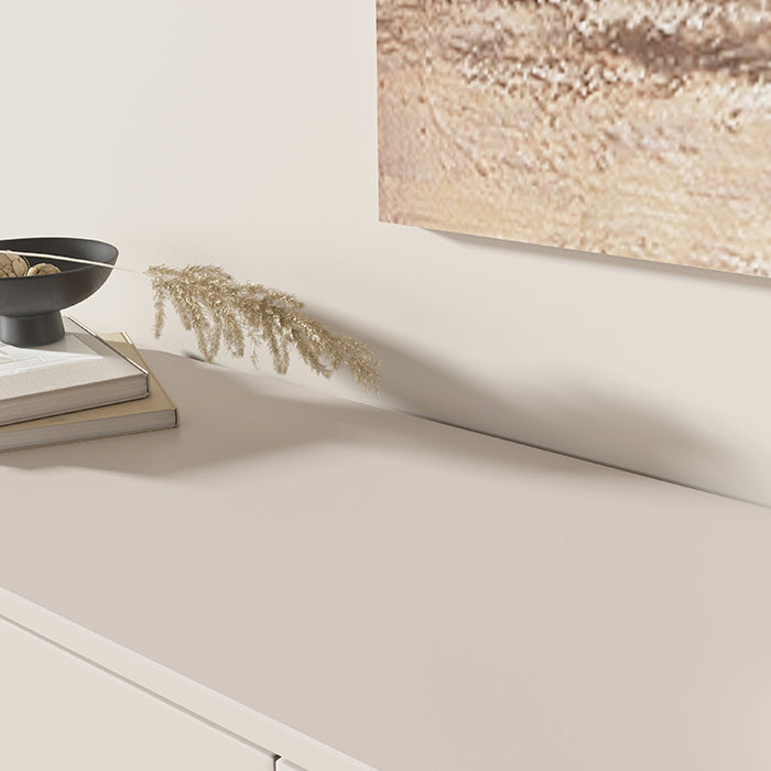 Servidor contemporáneo de comedor de madera de Faux Server con luces para el comedor