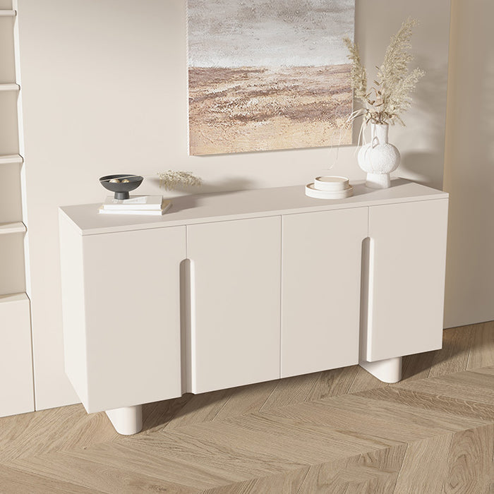 Servidor contemporáneo de comedor de madera de Faux Server con luces para el comedor