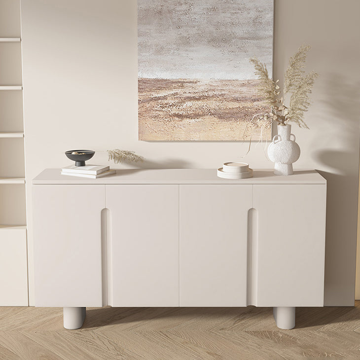 Servidor contemporáneo de comedor de madera de Faux Server con luces para el comedor