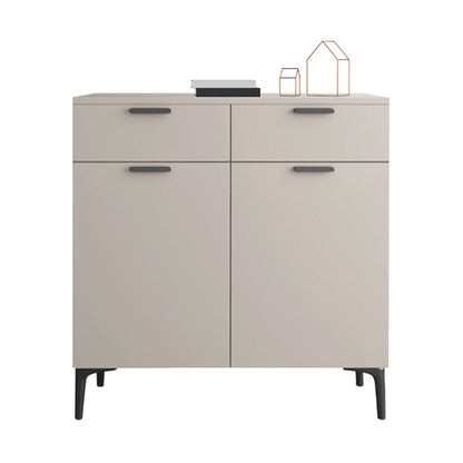 Contemporary Sideboard Cabinet Solid Wood Sideboard Table with Doors for Dining Room 35"L x 10"W x 36"H Wood Clearhalo 'buffet_sideboard' 'Buffets & Sideboards' 'furn' 'furn_buffet_sideboard' 'Furniture' 'Kitchen & Dining Furniture' 7500747