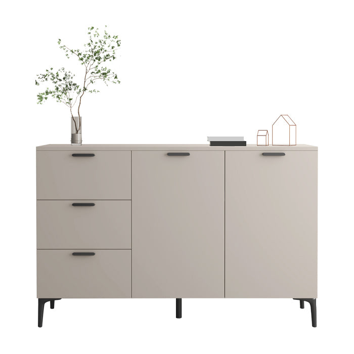 Contemporary Sideboard Cabinet Solid Wood Sideboard Table with Doors for Dining Room 55"L x 10"W x 36"H Wood Clearhalo 'buffet_sideboard' 'Buffets & Sideboards' 'furn' 'furn_buffet_sideboard' 'Furniture' 'Kitchen & Dining Furniture' 7500751