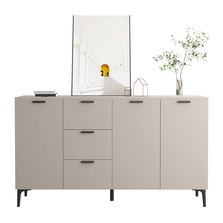 Contemporary Sideboard Cabinet Solid Wood Sideboard Table with Doors for Dining Room 63"L x 10"W x 36"H Wood Clearhalo 'buffet_sideboard' 'Buffets & Sideboards' 'furn' 'furn_buffet_sideboard' 'Furniture' 'Kitchen & Dining Furniture' 7500752