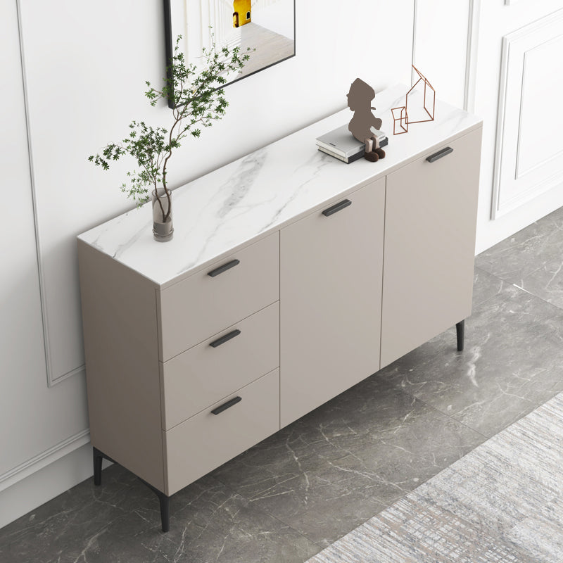 Contemporary Sideboard Cabinet Solid Wood Sideboard Table with Doors for Dining Room Clearhalo 'buffet_sideboard' 'Buffets & Sideboards' 'furn' 'furn_buffet_sideboard' 'Furniture' 'Kitchen & Dining Furniture' 7500753