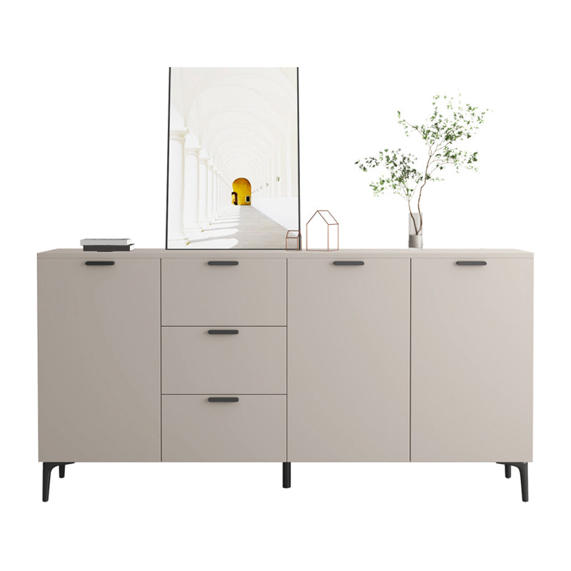 Contemporary Sideboard Cabinet Solid Wood Sideboard Table with Doors for Dining Room 71"L x 10"W x 36"H Wood Clearhalo 'buffet_sideboard' 'Buffets & Sideboards' 'furn' 'furn_buffet_sideboard' 'Furniture' 'Kitchen & Dining Furniture' 7500754