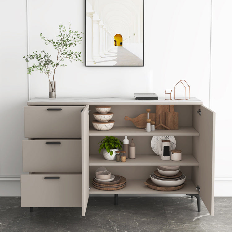 Contemporary Sideboard Cabinet Solid Wood Sideboard Table with Doors for Dining Room Clearhalo 'buffet_sideboard' 'Buffets & Sideboards' 'furn' 'furn_buffet_sideboard' 'Furniture' 'Kitchen & Dining Furniture' 7500763