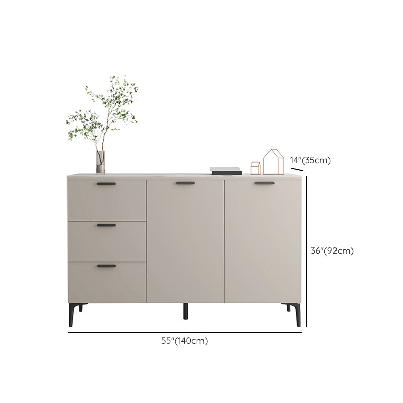 Contemporary Sideboard Cabinet Solid Wood Sideboard Table with Doors for Dining Room Clearhalo 'buffet_sideboard' 'Buffets & Sideboards' 'furn' 'furn_buffet_sideboard' 'Furniture' 'Kitchen & Dining Furniture' 7500772