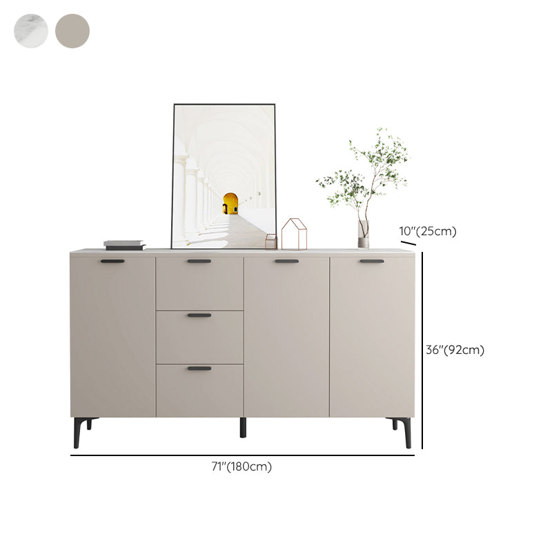 Contemporary Sideboard Cabinet Solid Wood Sideboard Table with Doors for Dining Room Clearhalo 'buffet_sideboard' 'Buffets & Sideboards' 'furn' 'furn_buffet_sideboard' 'Furniture' 'Kitchen & Dining Furniture' 7500775