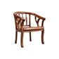 Silla de brazo de brazo de comedor de marco de madera maciza cubierta