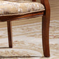 Silla de brazo de brazo de comedor de marco de madera maciza cubierta
