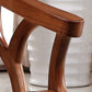 Silla de brazo de brazo de comedor de marco de madera maciza cubierta