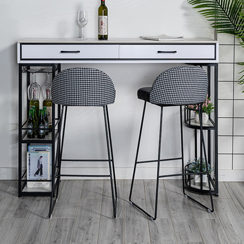 Glam Stone Rectangle Counter Table 1/3 Pieces Bar Table Set for Living Room Table & Chair(s) Clearhalo 'Bar Furniture' 'furn' 'furn_home_bar_bar_sets' 'Furniture' 'Home Bars & Bar Sets' 'home_bar_bar_sets' 'Kitchen & Dining Furniture' 7508274