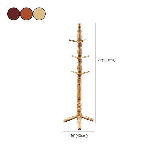 Albero di gancio in legno massiccio dell'albero di entrata moderna di metà secolo