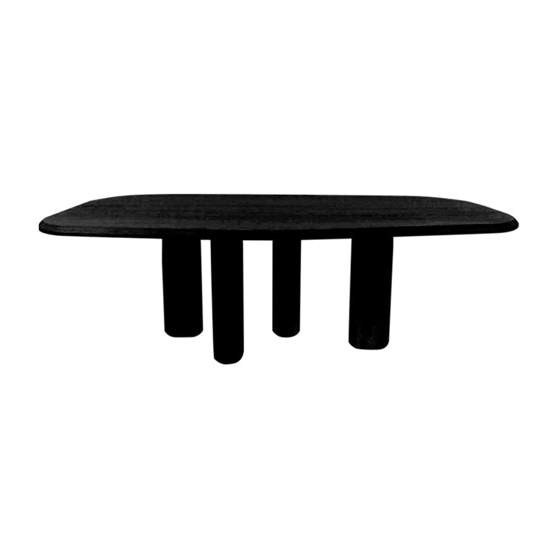 Oak Solid Wood Dining Table Tripod Base Dining Table for Dining Room Black Without Chairs Clearhalo 'Dining Tables & Seating' 'Dining Tables' 'dining_table' 'furn' 'furn_dining_table' 'Furniture' 'Kitchen & Dining Furniture' 7508827
