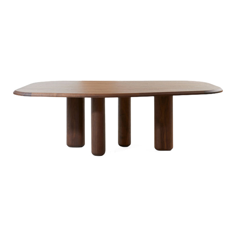 Oak Solid Wood Dining Table Tripod Base Dining Table for Dining Room Brown Without Chairs Clearhalo 'Dining Tables & Seating' 'Dining Tables' 'dining_table' 'furn' 'furn_dining_table' 'Furniture' 'Kitchen & Dining Furniture' 7508828