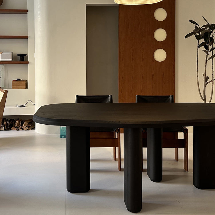 Oak Solid Wood Dining Table Tripod Base Dining Table for Dining Room Clearhalo 'Dining Tables & Seating' 'Dining Tables' 'dining_table' 'furn' 'furn_dining_table' 'Furniture' 'Kitchen & Dining Furniture' 7508831