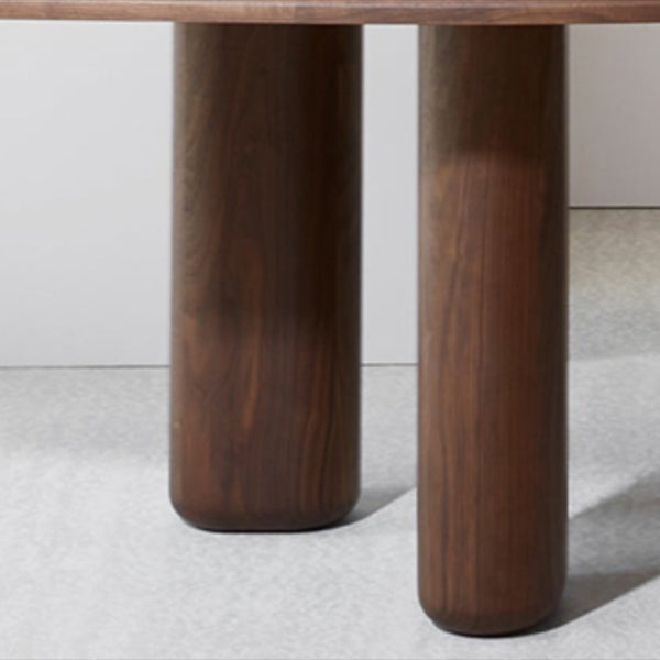 Oak Solid Wood Dining Table Tripod Base Dining Table for Dining Room Clearhalo 'Dining Tables & Seating' 'Dining Tables' 'dining_table' 'furn' 'furn_dining_table' 'Furniture' 'Kitchen & Dining Furniture' 7508835